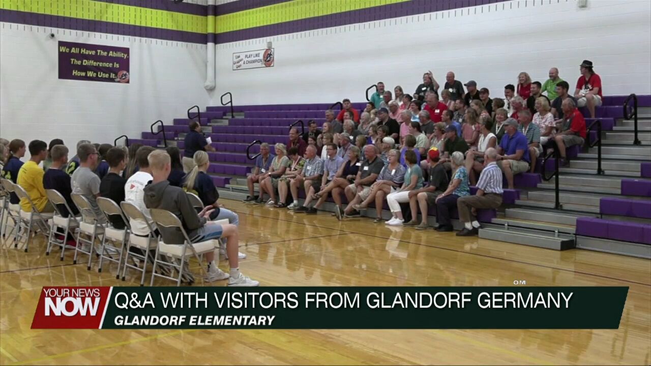 OG students get a Q&A session with visitors from Glandorf, Germany